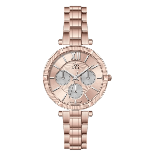REYS Women's Stainless Steel Watch R2011-RS - Rose Gold Dial