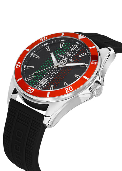 Sergio Tacchini ST.1.10324-1 - Men's Rubber Watch Black Dial
