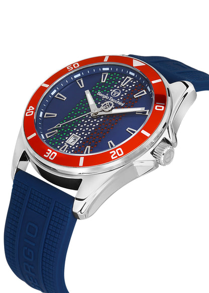 Sergio Tacchini ST.1.10324-2 - Men's Rubber Watch Dark Blue Dial