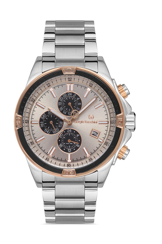 Sergio Tacchini ST.1.10328-2 - Men's Stainless Steel Watch Beige Dial