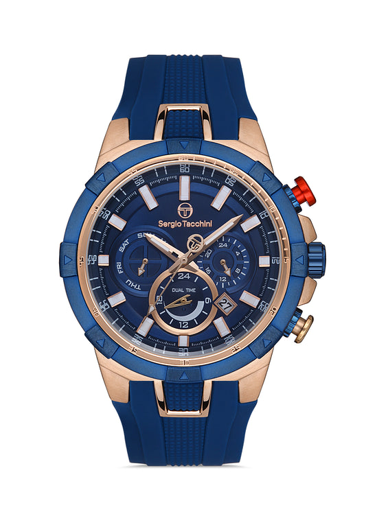 Sergio Tacchini ST.1.10331-1 Heritech - Men's Silicone Watch Dark Blue Dial