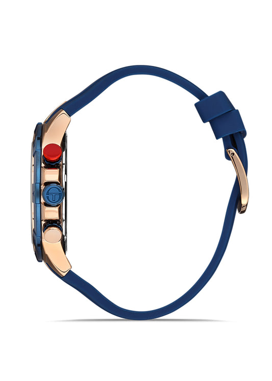 Sergio Tacchini ST.1.10331-1 Heritech - Men's Silicone Watch Dark Blue Dial