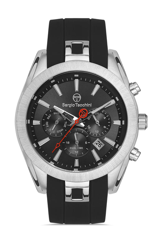 Sergio Tacchini ST.1.10334-1 - Men's Rubber Watch Black Dial