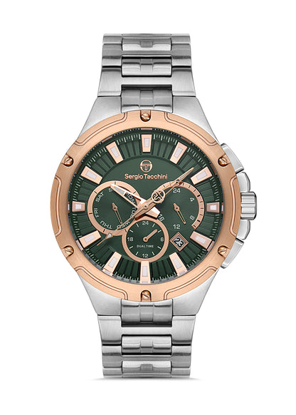 Sergio Tacchini ST.1.10336-4 Heritech - Men's Stainless Steel Watch Green Dial