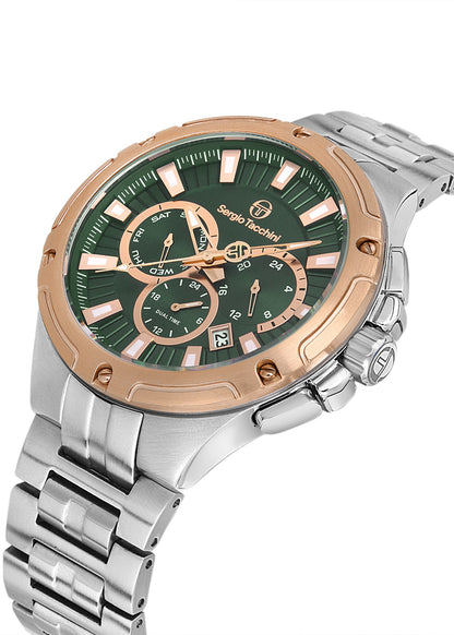 Sergio Tacchini ST.1.10336-4 Heritech - Men's Stainless Steel Watch Green Dial