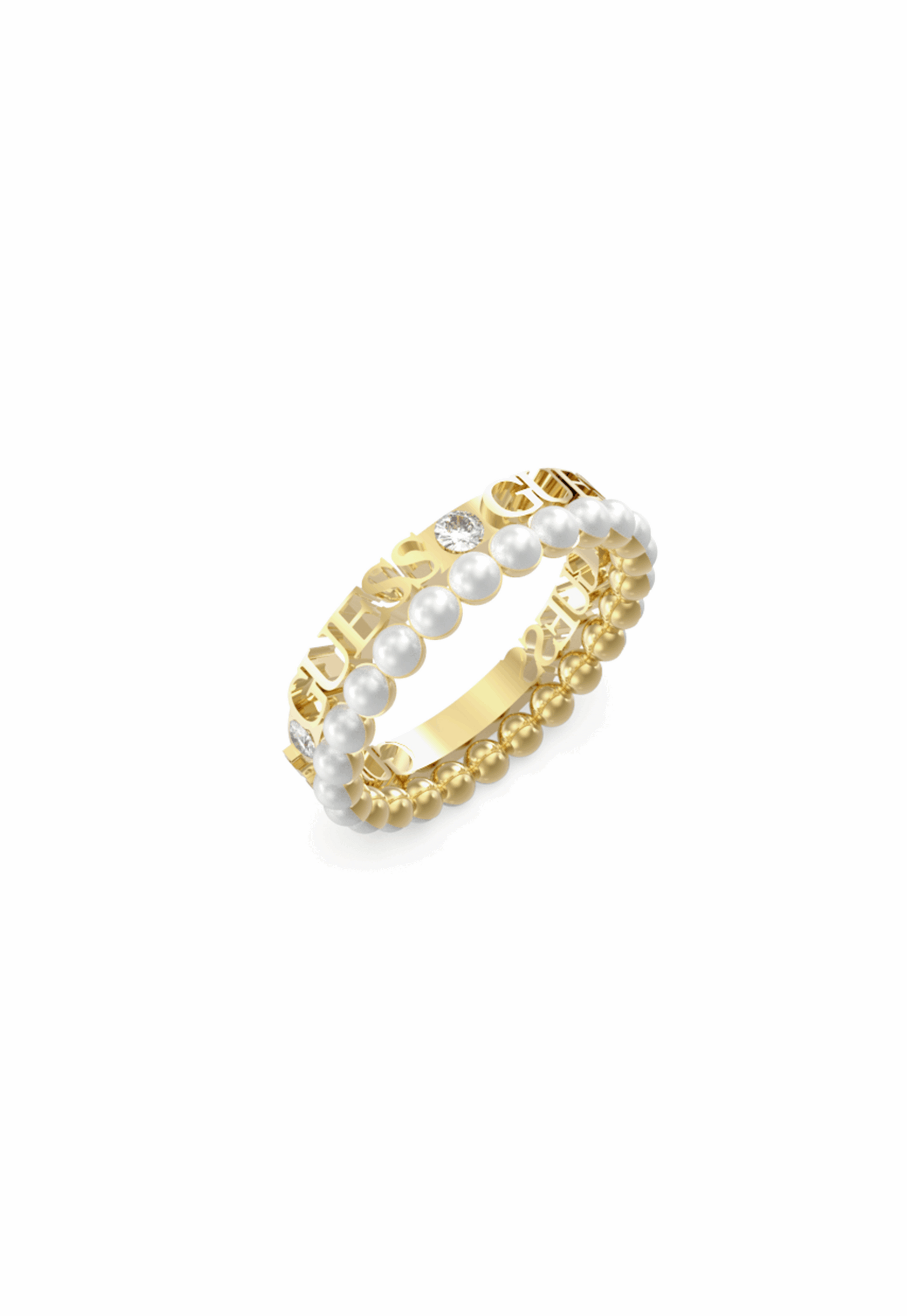 Guess Jewelry - JUBR02267JWYG54 Ring Steel gold For Ladies