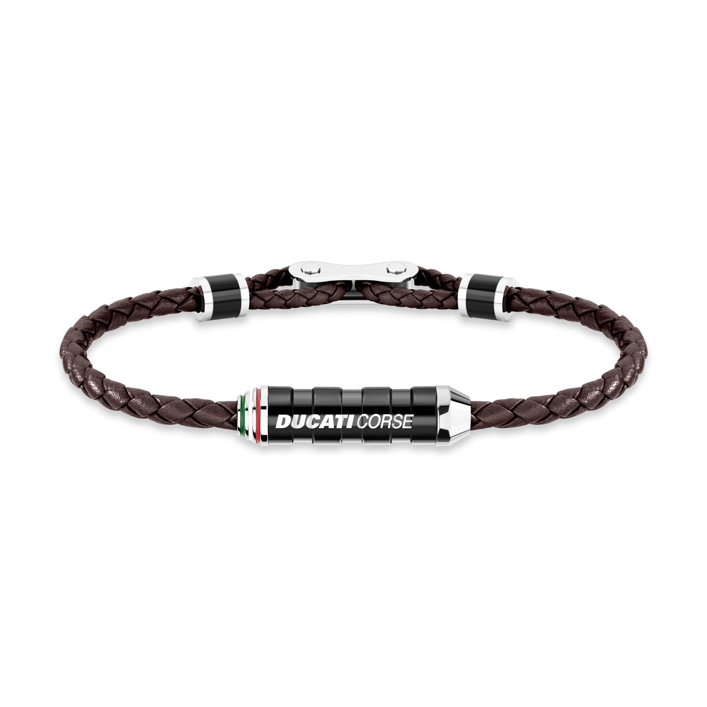 Ducati Corse DTAGB2137209 Brown Bracelet Leather Braided