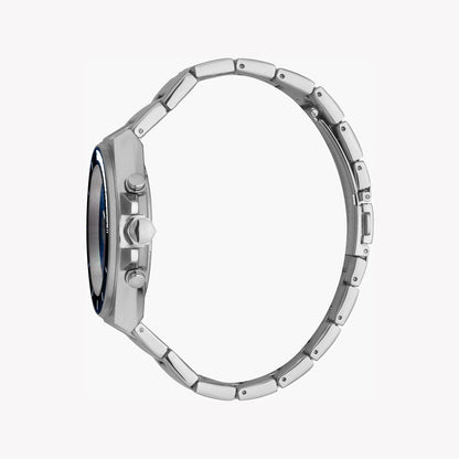 Just Cavalli Men's Silver Watch, Blue Dial - JC1G139M0065
