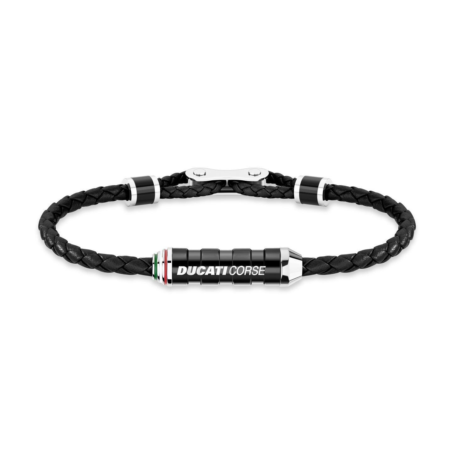 Ducati Corse DTAGB2137208 Black Bracelet Leather Braided