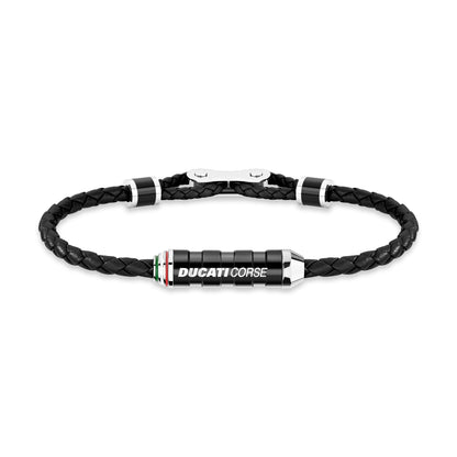 Ducati Corse DTAGB2137208 Black Bracelet Leather Braided