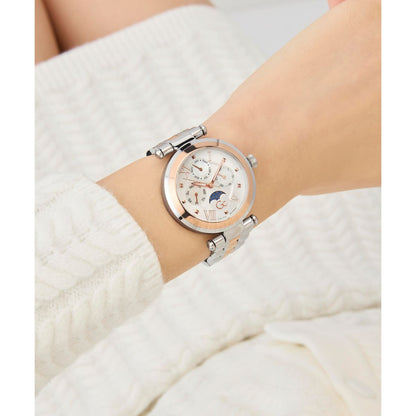 Gc TopChic Mid Size Metal Women Watch Silver & Rose Gold Stainless Steel Bracelet Z62001L2