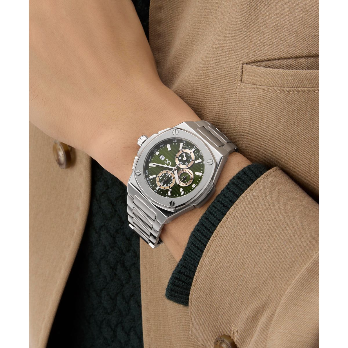 Gc Coussin Shape Chrono Metal Men Y99024G9