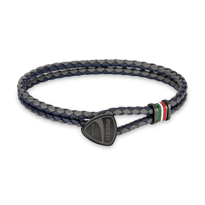 Ducati DTAGB2137508 Scudetto Blue-Grey Bracelet