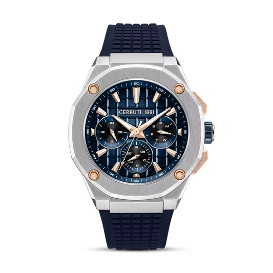 Cerruti 1881 Razzuolo Men's Chronograph Blue Dial Leather Watch - CIWGQ0073402