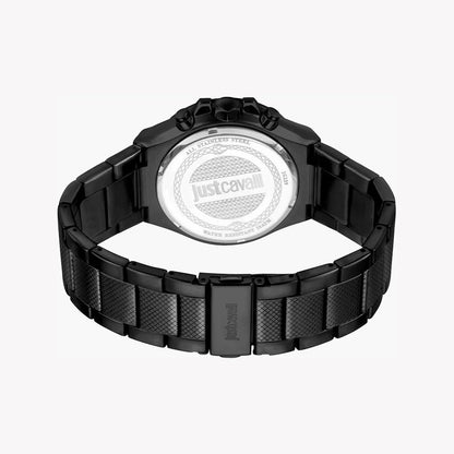 Just Cavalli Men's Black Stainless Steel Watch, Black Dial - JC1G139M0075