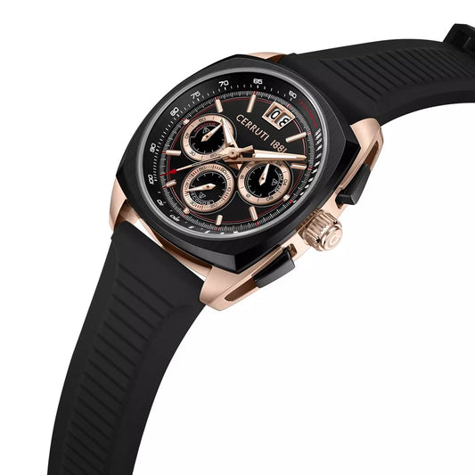 Cerruti 1881 Rose Gold Black Chronograph CIWGO0085102