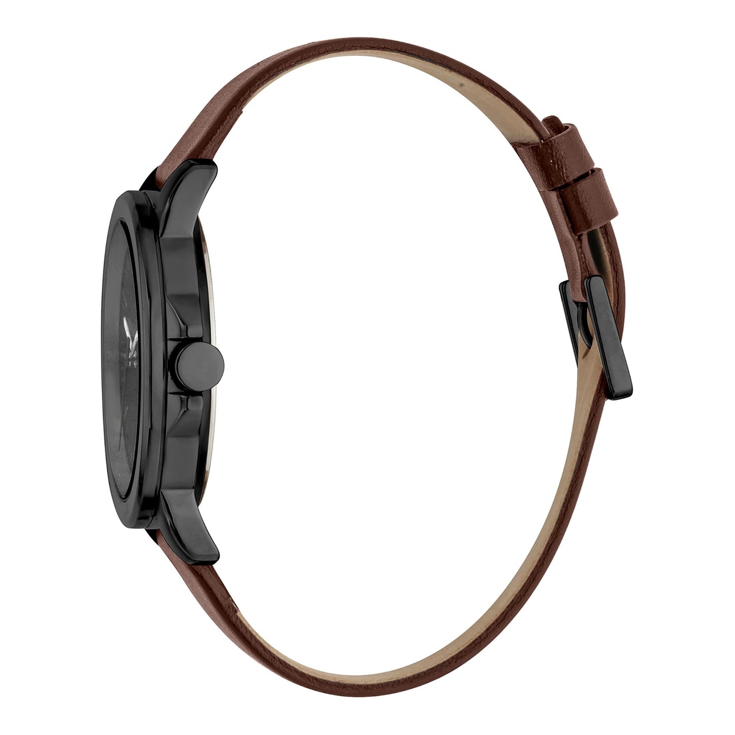 Esprit Men's Black Dial Brown Leather ES1G160L0035