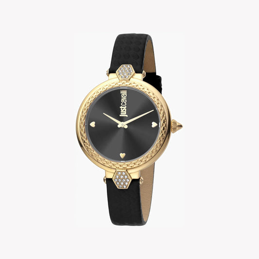 Just Cavalli Women's Black Watch, Gold Case | Jc1l128l0525