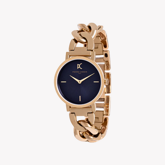 PIERRE CARDIN WOMEN'S GOLD WATCH, BLUE DIAL | CCM.0532