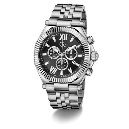Gc Atlas Chrono Metal Men Watch Silver Stainless Steel Bracelet Z66001G2