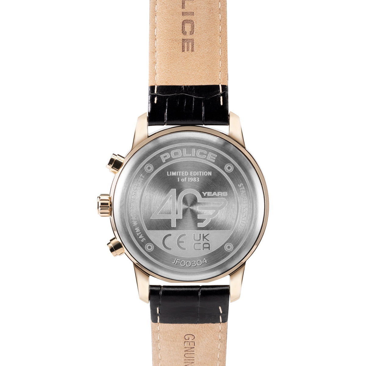 The Anniversary Collection Watch And Bracelet Gift Set By Police For Men PEWJF0030401SETB