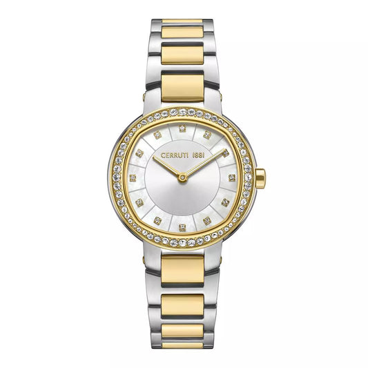 Cerruti 1881 Two-Tone Gold Diamond Watch CIWLG0086504
