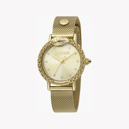 Just Cavalli Women's Gold Watch, Champagne Dial - JC1L124M0065