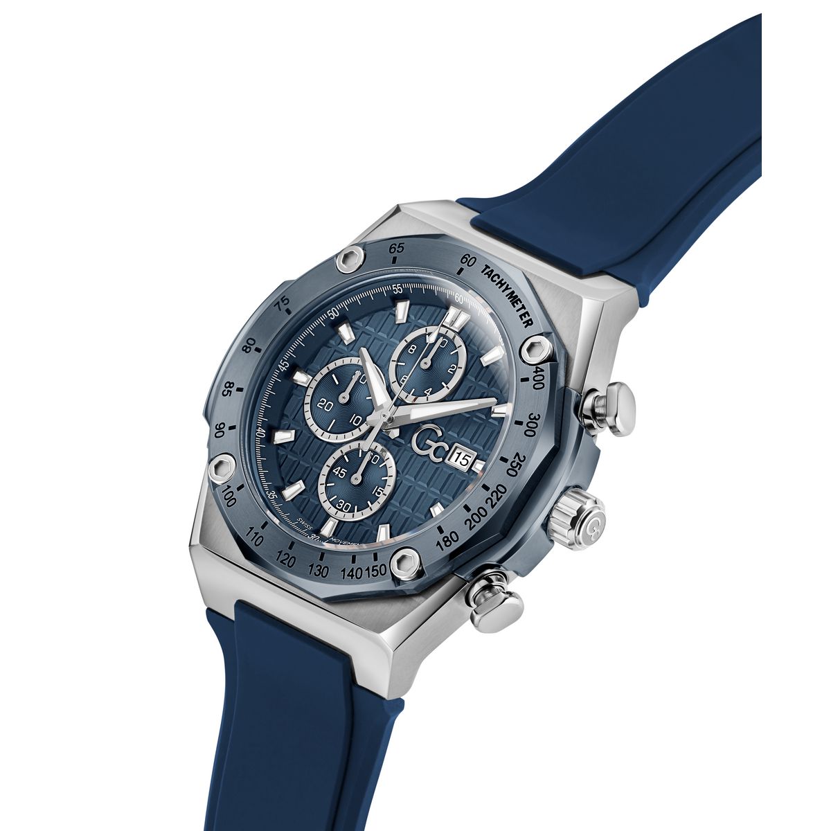 Gc IdolSport Chrono Silicone Men Watch Blue Silicone Strap Z68003G7