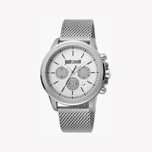 Just Cavalli Men's Silver Stainless Steel Watch - JC1G140M0055
