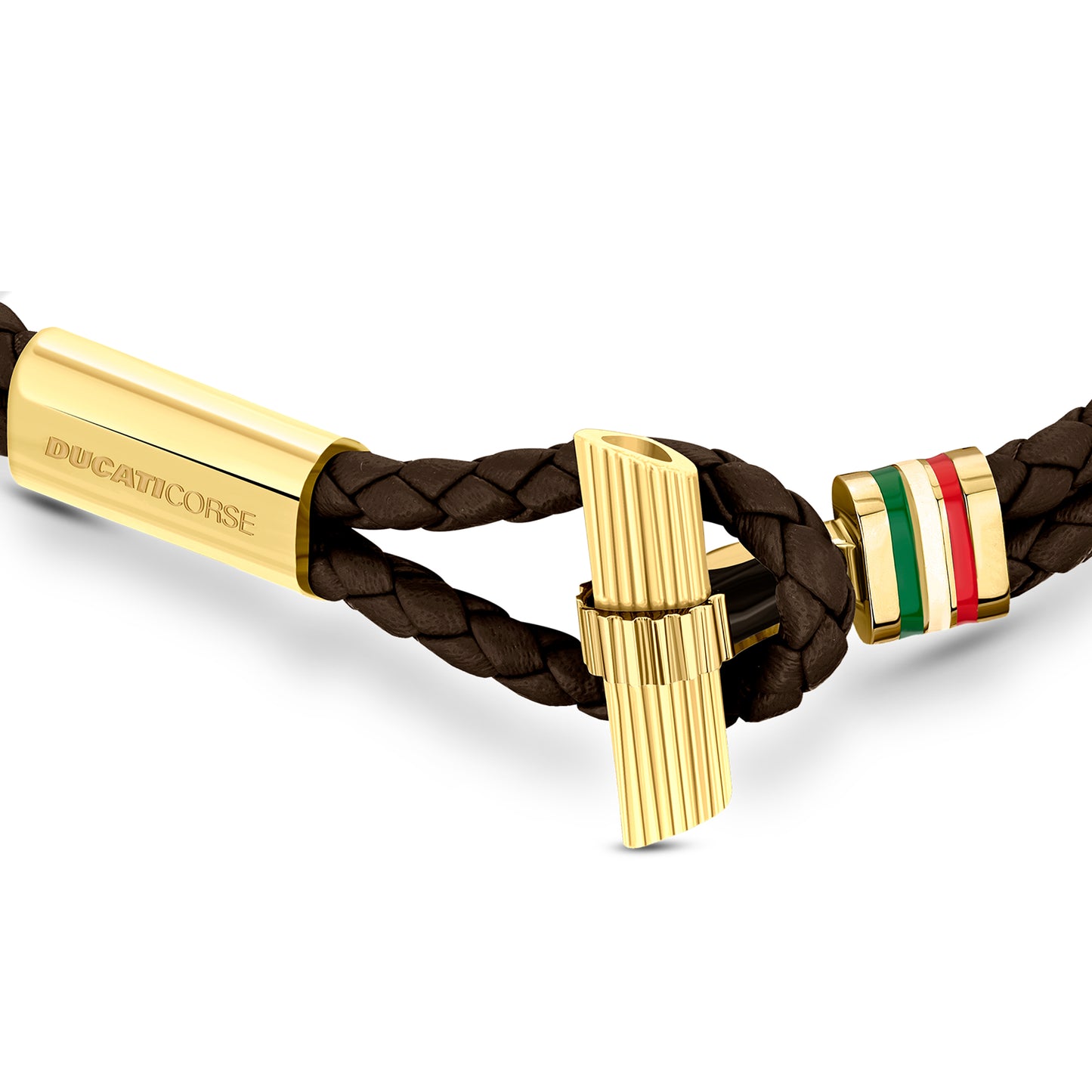 Ducati DTAGB2136803 Scudetto Brown & Gold Bracelet