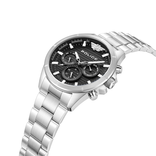 Police Men Analog Quartz Watch Black Dial PEWJK2227806
