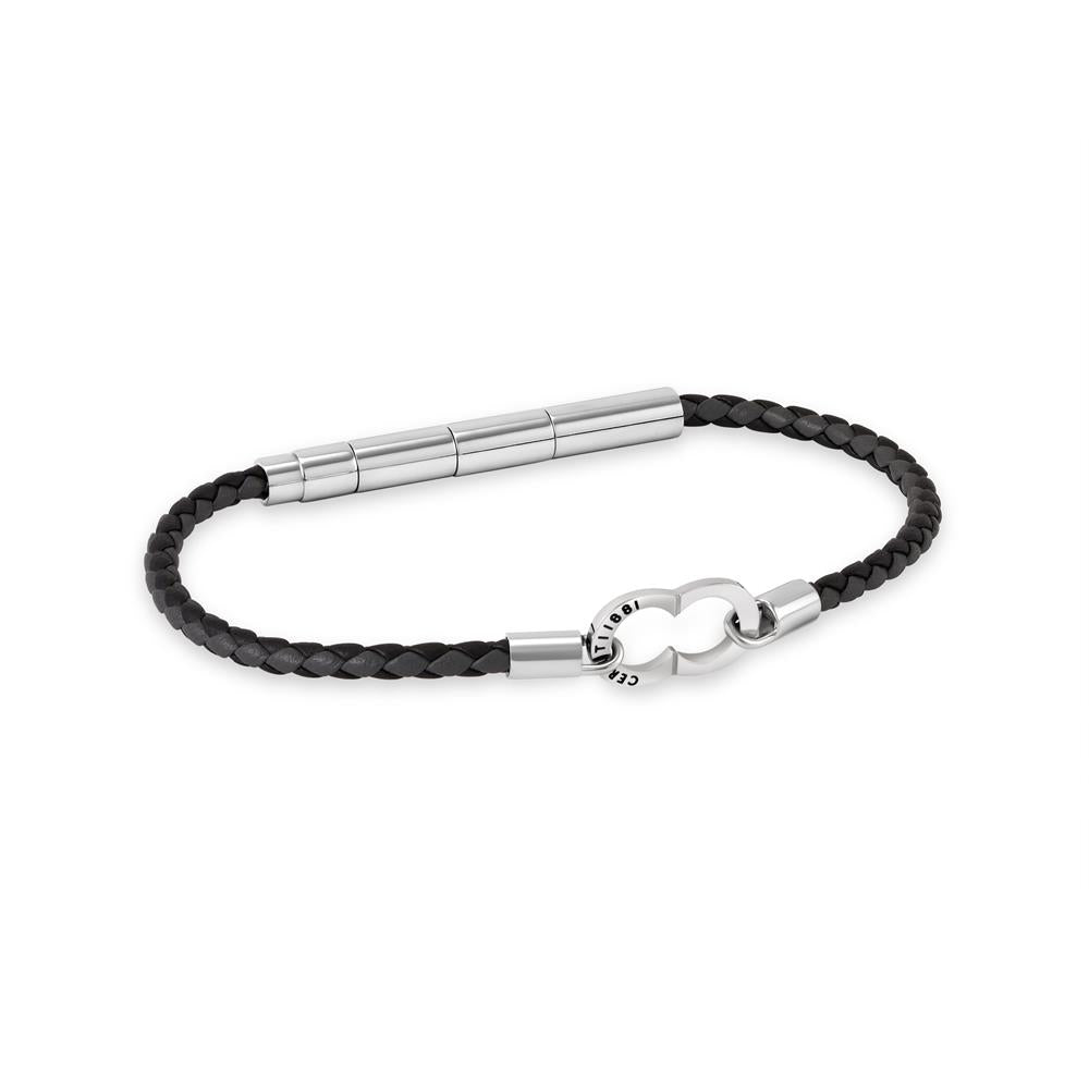 Cerruti 1881 Black Logo Clasp Bracelet CIAGB0015105