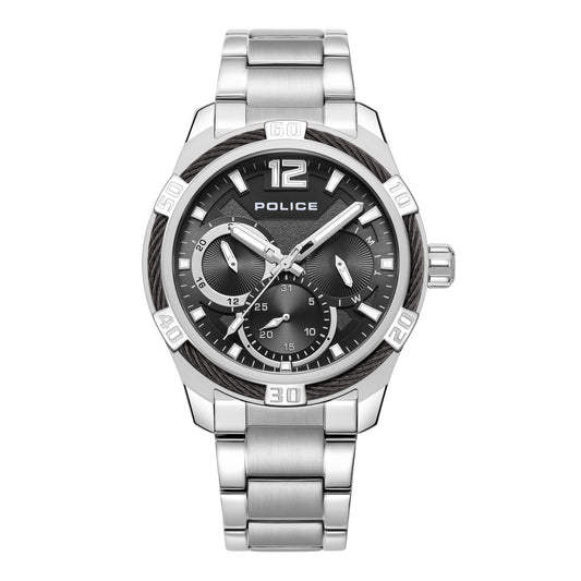 Police Men's Silver Analog Stainless Steel Strap Watch | PEWJK0005306