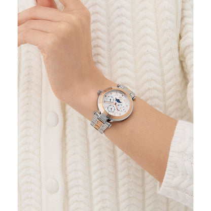 Gc TopChic Mid Size Metal Women Watch Silver & Rose Gold Stainless Steel Bracelet Z62001L2