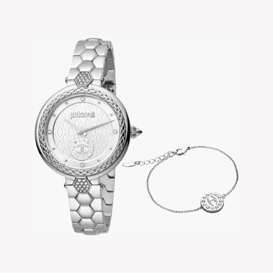 Just Cavalli Women's Silver Watch, Silver Dial | Jc1l128m0055