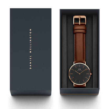 Classic St Mawes Black Rose Gold - DW00100124
