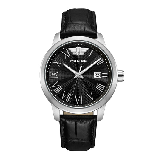 Police  Raho Gents Analog Watch with Leather Strap 41mm PEWJB0021302