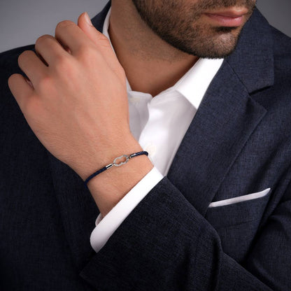 Cerruti 1881 Blue Logo Clasp Bracelet CIAGB0015104