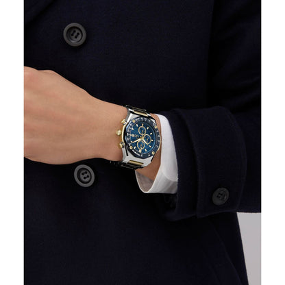Gc Idol Sport Chrono Metal Men Watch Silver & Yellow Gold Stainless Steel Bracelet Z68001G7