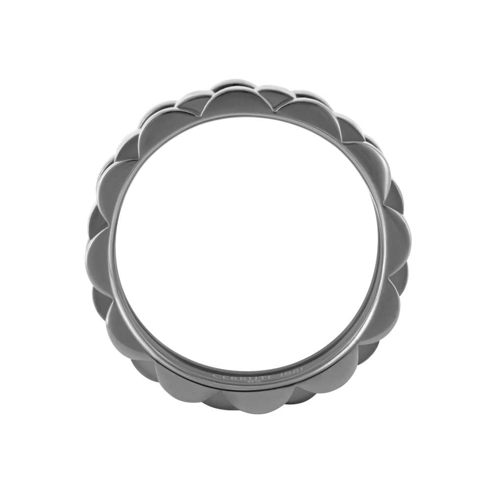 Cerruti 1881 Fluted Steel Logo Ring CIAGF0015702