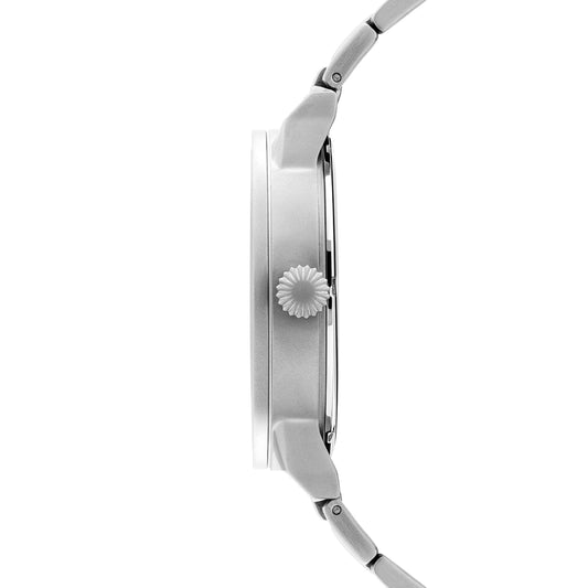 Men's Collin Round Shape Metal Analog Wrist Watch 43 mm - Silver - P 15404JS/01M