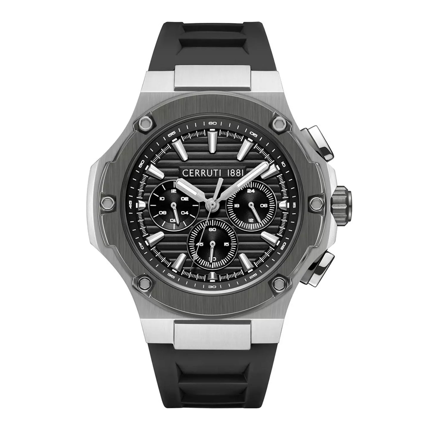 Cerruti 1881 Black Striped Dial Chrono CIWGQ0085701