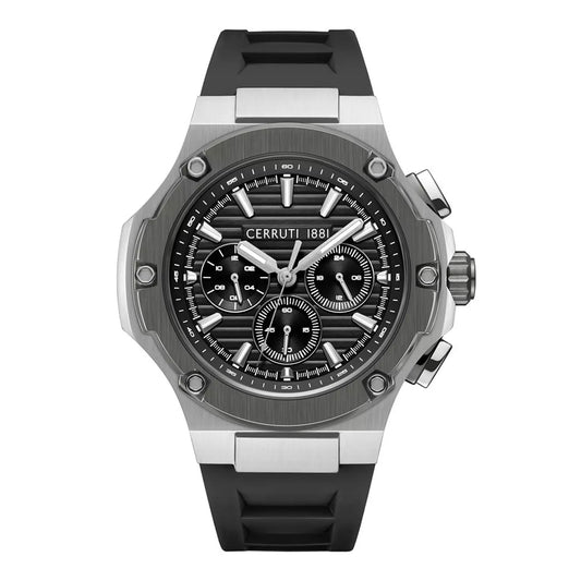 Cerruti 1881 Black Striped Dial Chrono CIWGQ0085701