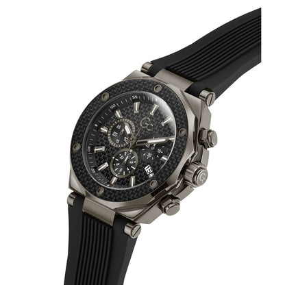 Gc Legacy Chrono Silicone Men Watch Black Silicone Strap Z18009G2