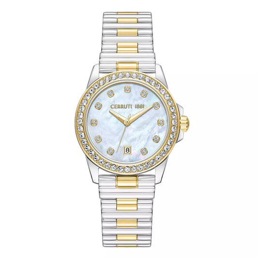 CERRUTI 1881 Ladies Watch Turchino Two Tone Stainless Steel Bracelet