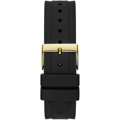 Guess GW0257L1 Ladies Watch Multi-function Movement Round Shape Black Smooth Silicone Strap