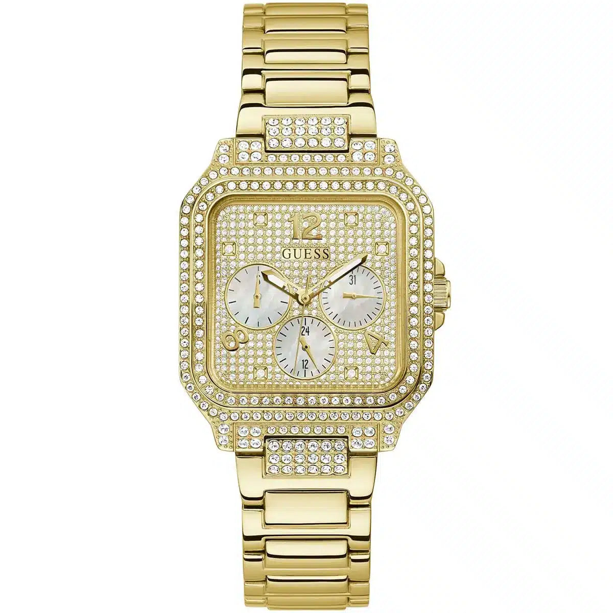 GUESS GW0472L2 Women's Gold-Tone Square Multifunction Watch