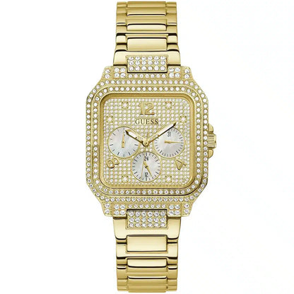 GUESS GW0472L2 Women's Gold-Tone Square Multifunction Watch