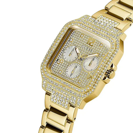 GUESS GW0472L2 Women's Gold-Tone Square Multifunction Watch