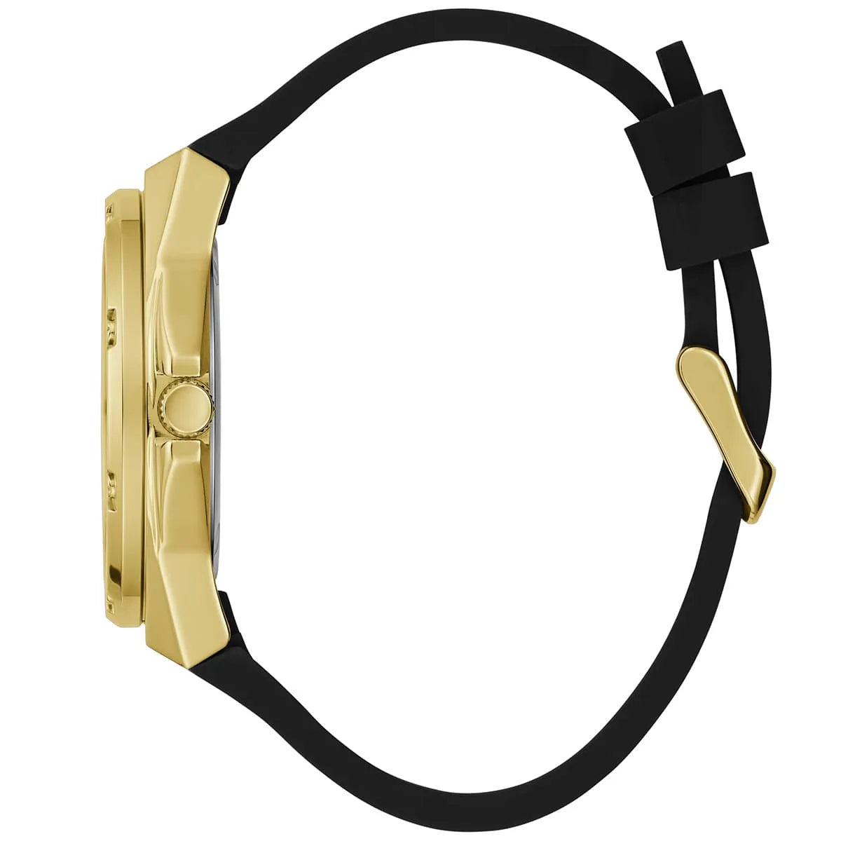 GUESS GW0620L2 Asteria Ladies Watch Gold Tone Crystal Dial Silicone Strap